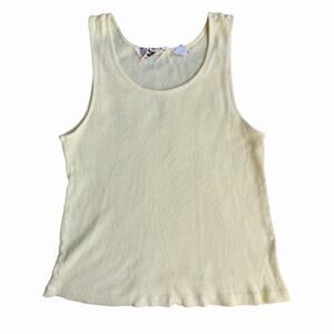 Vintage Hi-rollers Yellow Cotton Tank Top Size Medium